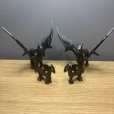 2 THESTRAL & 2 Baby Skeletal Black Flying Horse LEGO Harry Potter figures 76400