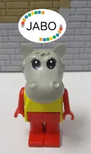(E5 / 3) Lego Fabuland figure fab6e Hanna Hippopotamus 3715 3787