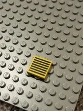 LEGO 1980s Space Blacktron Yellow Tile 2 x 2 Black Grille Vent 3068bp07 Renegade