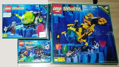 LEGO Aquazone Theme 90's Original Set Boxes x3 Empty Boxes Only No Pieces