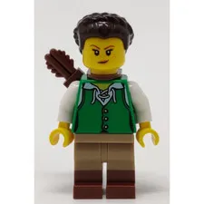 LEGO Ideas Medieval Female Archer Minifigure idea083 w/ Quiver New