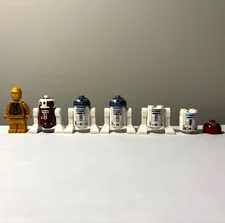 LEGO Star Wars Droid Minifigure Lot! C-3PO sw0161, R7-D4 sw0119, R2-D2 sw0527a