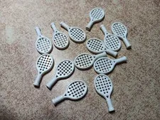 LEGO BULK LOT 13 WHITE MINIFIGURE UTENSIL TENNIS RACKETS #93216