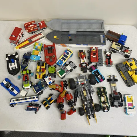 LEGO Lot Of Cars trains construction and boat Parts, Pieces & Incomplete 8lbs