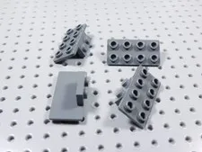 LEGO Lot of 4 Dark Bluish Gray 1x2-2x4 Brackets BP