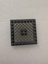 Lego 4151 Dark Gray Plate Modified 8 x 8 With Grille Hole Center 