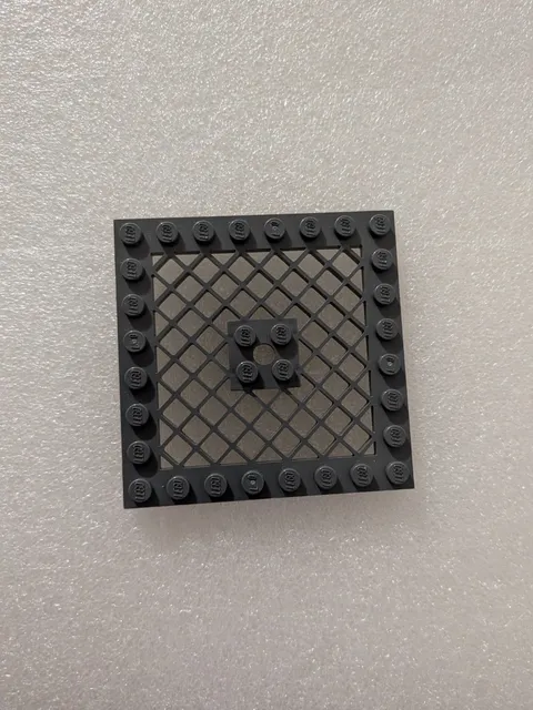 Lego 4151 Dark Gray Plate Modified 8 x 8 With Grille Hole Center 