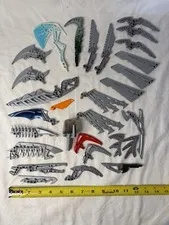 Lego Bionicle Weapons Lot 30 Assorted Pearl Light Gray Silver Blades Wings