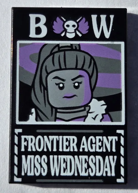 Lego One Piece Frontier Agent Miss Wednesday Dossier Tile. Baroque Works