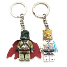 LEGO Legends of Chima Icebite & Cragger Keychain Figure Lot Authentic LEGO