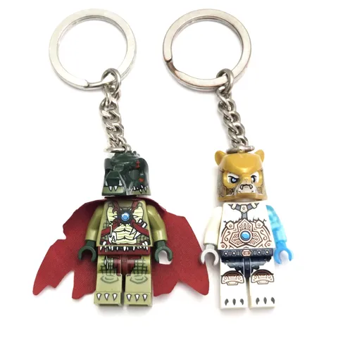 LEGO Legends of Chima Icebite & Cragger Keychain Figure Lot Authentic LEGO