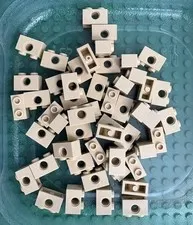 LEGO 50-piece Tan 1x2 Technic Bricks w/ hole 1 x 2 FREEE SHIPPING