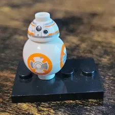 LEGO Star Wars BB-8 Droid Minifigure White Orange With Black Display Base