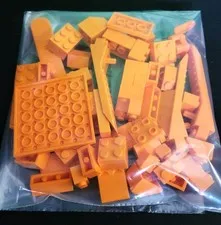 LEGO By The Pound Orange Bricks 2.8 oz Bag