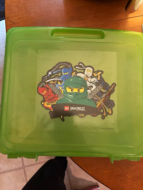 LEGO NINJAGO Green Plastic Carrying Case Storage Box w/ Handle 2012