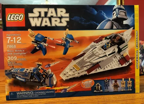 STAR WARS LEGO Set 7868 MACE WINDU'S Jedi Starfighter 2011 - Sealed, Complete