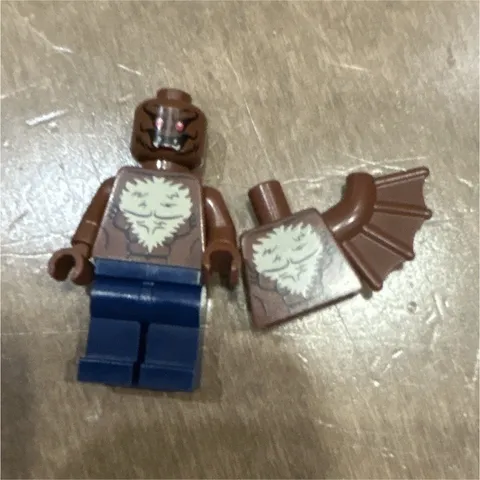 LEGO Brown Creature Minifigure w/ Blue Legs & Extra Brown Torso/Arm Part