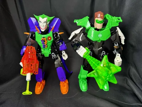 LEGO DC Super Heroes Buildable Figures Lot x2 Joker + Green Lantern