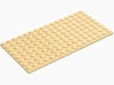LEGO 8x16 Plate Tan 5 pieces - part 92438