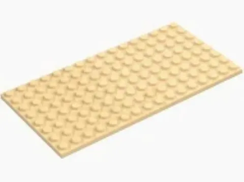 LEGO 8x16 Plate Tan 5 pieces - part 92438