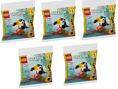 New Lego Creator Tropical Toucan (Lot of 5) 30688