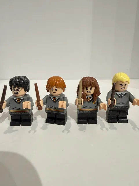 LEGO Harry Potter Ron Hermione Draco Short Legs Minifigures Lot of 4
