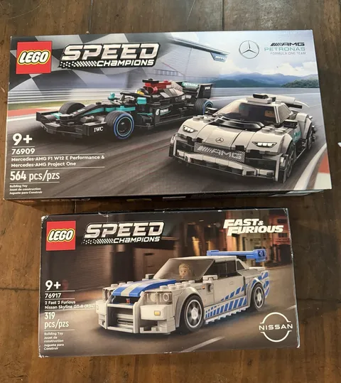 LEGO Speed Champions 76917 Nissan skyline AND 76909 Mercedes AMG F1 & ProjectOne