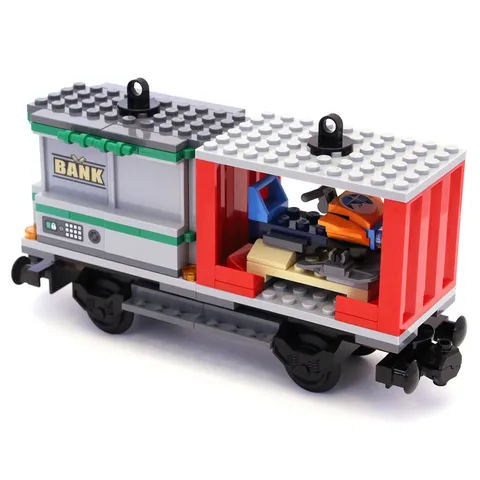 LEGO Train City Cargo Containers Banque Motoneige Wagon De 60198 Neuf