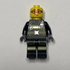 Lego Mini figure City Fire Fighter Woman Minifig (no Hair)