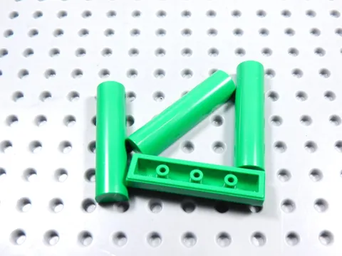 LEGO Lot of 4 Bright Green 1x4x1 Curved Top Bricks BM