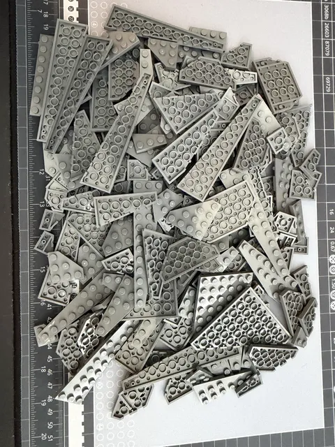 LEGO 187pc Wedge Plate Lot Dark Bluish Gray Aircraft Star Wars MOC Parts