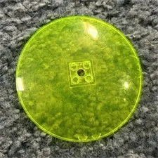 LEGO Trans-Neon Green Dish Piece Round w/ 2x2 Stud Center, 1 Piece