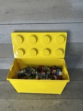 Lego Group Yellow 8 Stud 14"x6.5" Block Storage Container 3lb Legos Minifig