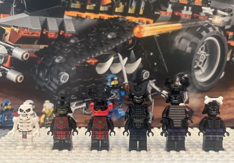 LEGO Ninjago Minifigure Villains Lot of 6 Lord Garmadon, Skulkin, Stone Warriors