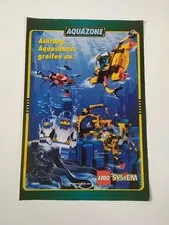 Rare Advertising Flyer Promo Sheet LEGO System Aquazone 6190 6145 6195 1997 #2