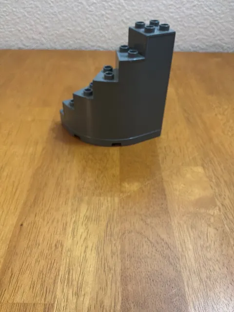 LEGO DUPLO Knight Castle Dark Grey Spiral Curved Stairway 2004 stairs steps