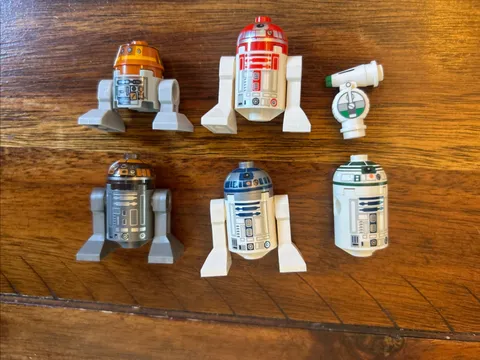 Star Wars Lego Droids Mini Figures Lot Of 6 - R2D2, Chopper, R3-S1, And More