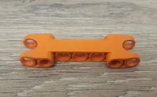 Lego 50898 Orange Technic Axle and Pin Connector 2x7 2 Ball Sockets Rounded Ends