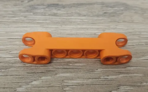Lego 50898 Orange Technic Axle and Pin Connector 2x7 2 Ball Sockets Rounded Ends