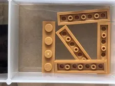 LEGO Parts - Medium Nougat Plate 1 x 4 - No 3710 - QTY 5