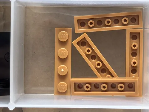 LEGO Parts - Medium Nougat Plate 1 x 4 - No 3710 - QTY 5