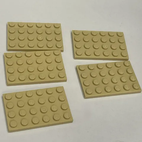 Lego 3032 Beige Replacement Parts Pieces Lot of 5