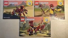 LEGO Creator 3 in 1 Mythical Creatures 31073 Instruction Books ONLY Set of 3