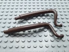 LEGO Lot of 4 Dark Brown Elephant Animal Trunk / Tails