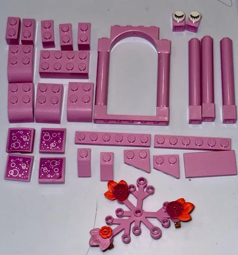 LEGO Bright Pink Pieces (flower Elements) Lot