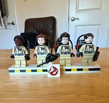 LEGO Ghostbusters 4 Minifigures w/ Proton Packs Egon Peter Ray Winston