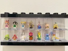 LEGO 16 Minifigure, ThePowerpuffgirls, angrybirds, SpongeBob, with Display Case