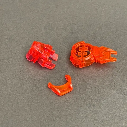 Lego 87799 32554 88701 Neon Orange & Pink-Red Replacement Parts Pieces Lot of 3