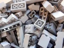 Bulk Legos sorted by color (white, red, green, blue, purple, etc.)
