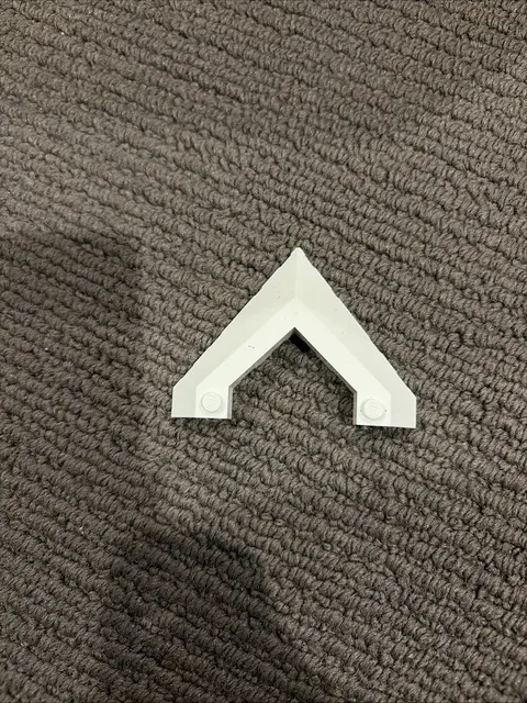 Lego 22390 Wedge 6x8 Pointed Cutout White Colour Pack of 1 Rare Brick